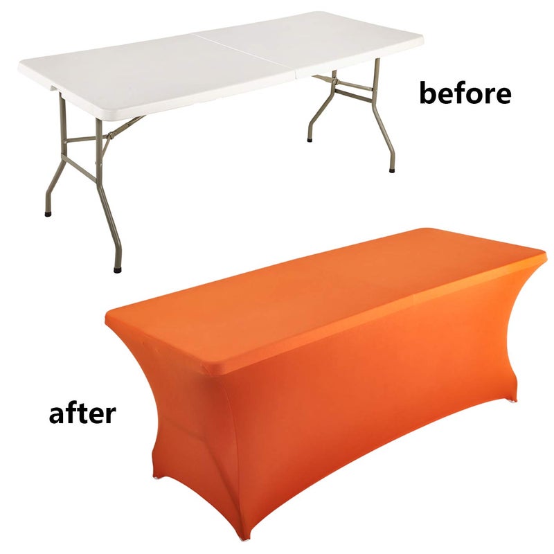 LZY Spandex Fitted Stretch Table Cover for 6 ft or 4ft or 8ft Folding Table, Rectangular Cocktail Tablecloth, Perfect for Party or Banquet - Image 4